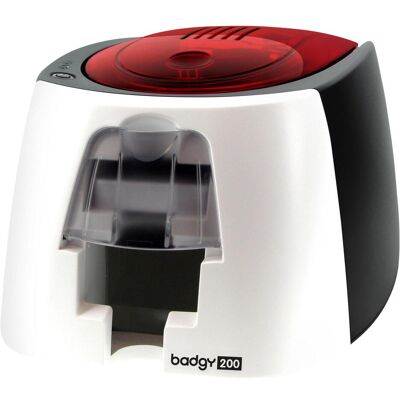 Evolis Badgy 200 (300 dpi), Etikettendrucker, Rot, Schwarz, Weiss Evolis Badgy 200 (300 dpi), Etikettendrucker, Rot, Schwarz, Weiss