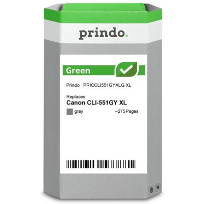 Prindo, Druckerpatrone, kompatibel mit Canon CLI-551GY Prindo, Druckerpatrone, kompatibel mit Canon CLI-551GY