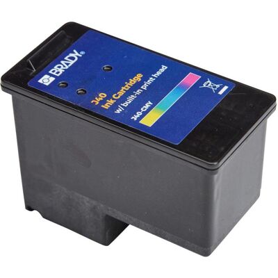 Brady, Etikettenrolle, BradyJet J4000 Vollfarbe-Tintenpatrone 48 ml (CMY) (1 Stück) Brady, Etikettenrolle, BradyJet J4000 Vollfarbe-Tintenpatrone 48 ml (CMY) (1 Stück)