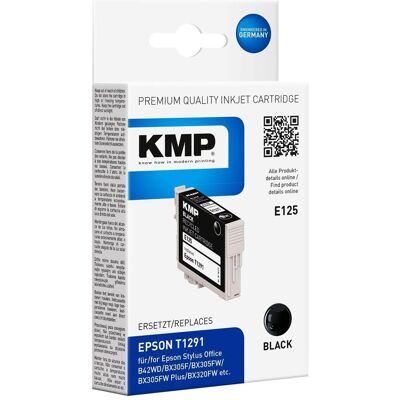 KMP, Druckerpatrone, E125 Tintenpatrone kompatibel mit Epson T 129 (BK) KMP, Druckerpatrone, E125 Tintenpatrone kompatibel mit Epson T 129 (BK)