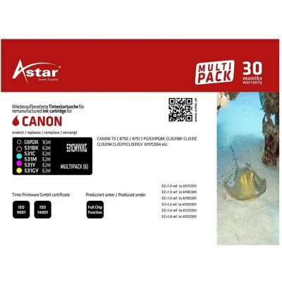 Astar, Druckerpatrone, AS70837 CANON 6117C004 TS Tinte Astar, Druckerpatrone, AS70837 CANON 6117C004 TS Tinte