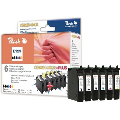 Peach, Druckerpatrone, T129 Multipack (BK, C, M, Y) Peach, Druckerpatrone, T129 Multipack (BK, C, M, Y)