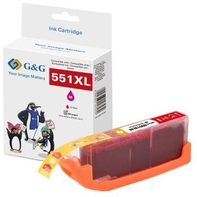 G&G, Druckerpatrone, XL-Druckerpatrone kompatibel mit Canon CLI-551M XL (M) G&G, Druckerpatrone, XL-Druckerpatrone kompatibel mit Canon CLI-551M XL (M)