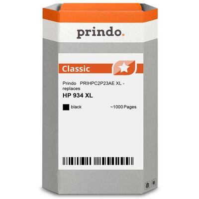 Prindo, Druckerpatrone, kompatibel mit HP 934 (BK) Prindo, Druckerpatrone, kompatibel mit HP 934 (BK)