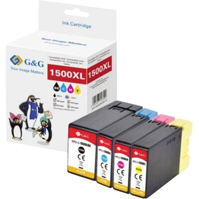 G&G, Druckerpatrone, XL-Druckerpatronen 4er Set Canon PGI-1500XL BK/C/M/Y (BK, C, M, Y) G&G, Druckerpatrone, XL-Druckerpatronen 4er Set Canon PGI-1500XL BK/C/M/Y (BK, C, M, Y)