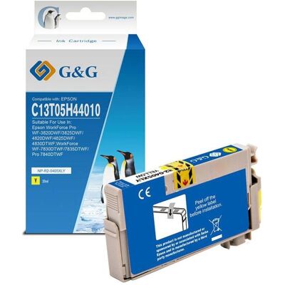 G&G, Druckerpatrone, kompatibel Ink mit C13T05H44010, NP-R2-0405XLY, yellow (Y) G&G, Druckerpatrone, kompatibel Ink mit C13T05H44010, NP-R2-0405XLY, yellow (Y)