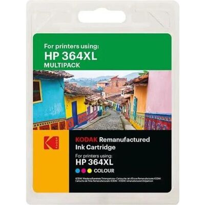 Kodak Druckerpatrone, 364XL (N9J74AE) Value Pack (Sort, cyan, magenta, Gul) 18 + 34 ml - HP (kompatibel) (CMYK) Kodak Druckerpatrone, 364XL (N9J74AE) Value Pack (Sort, cyan, magenta, Gul) 18 + 34 ml - HP (kompatibel) (CMYK)