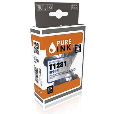 Pure Ink, Druckerpatrone, EPST1281BK PI EPSON T1281 BX Tinte black rebuilt 170Seiten Chip 5,9ml (BK) Pure Ink, Druckerpatrone, EPST1281BK PI EPSON T1281 BX Tinte black rebuilt 170Seiten Chip 5,9ml (BK)