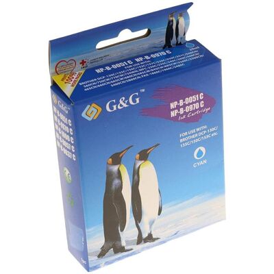 G&G, Druckerpatrone, kompatibel Ink mit LC-1000C, LC-970C, NP-B-0051C/1000C/970C, cyan, 400S (C) G&G, Druckerpatrone, kompatibel Ink mit LC-1000C, LC-970C, NP-B-0051C/1000C/970C, cyan, 400S (C)