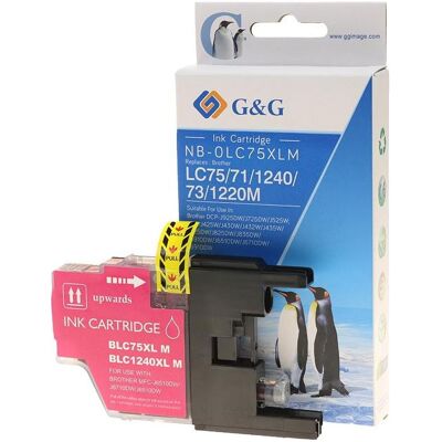 G&G, Druckerpatrone, kompatibel Ink mit LC-1240M, NP-B-0LC75M/1240M, magenta, 600S (M) G&G, Druckerpatrone, kompatibel Ink mit LC-1240M, NP-B-0LC75M/1240M, magenta, 600S (M)