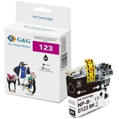 G&G, Druckerpatrone, kompatibel Ink mit LC-123BK, NP-B-0123XLBK, black, 600S (BK) G&G, Druckerpatrone, kompatibel Ink mit LC-123BK, NP-B-0123XLBK, black, 600S (BK)