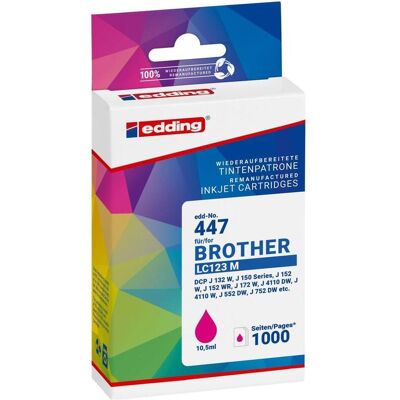 Edding, Druckerpatrone, EDD-447 magenta Druckerpatrone kompatibel zu brother LC-123M (M) Edding, Druckerpatrone, EDD-447 magenta Druckerpatrone kompatibel zu brother LC-123M (M)