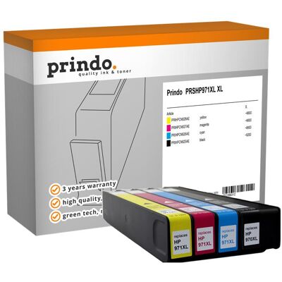 Prindo, Druckerpatrone, Prindo Basic / / / (PRSHP971XL) (BK, C, M, Y) Prindo, Druckerpatrone, Prindo Basic / / / (PRSHP971XL) (BK, C, M, Y)