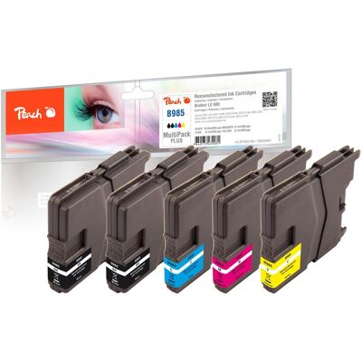 Peach, Druckerpatrone, Tinte Brother LC-985 2x BK, C, M, Y (BK, C, M, Y) Peach, Druckerpatrone, Tinte Brother LC-985 2x BK, C, M, Y (BK, C, M, Y)