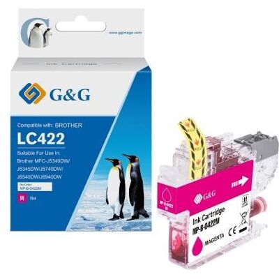 G&G, Druckerpatrone, Patrone Brother 422 LC422M Magenta (550 Seiten) (M) G&G, Druckerpatrone, Patrone Brother 422 LC422M Magenta (550 Seiten) (M)