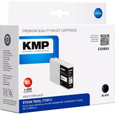 KMP, Druckerpatrone, E220BXX - 80 ml - Hohe Ergiebigkeit - Schwarz (BK) KMP, Druckerpatrone, E220BXX - 80 ml - Hohe Ergiebigkeit - Schwarz (BK)