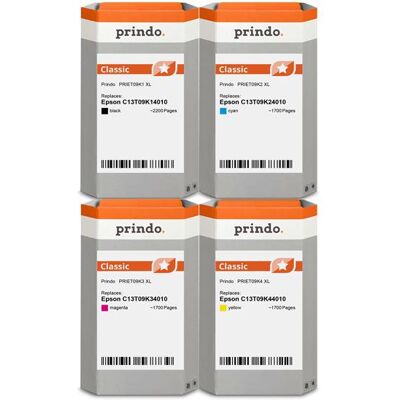 Prindo, Druckerpatrone, ORIGINAL Multipack Black / Cyan / Magenta / Yellow PRSET09K MCVP 01 Classic XL 7300 pages Pri (BK, C, M, Y) Prindo, Druckerpatrone, ORIGINAL Multipack Black / Cyan / Magenta / Yellow PRSET09K MCVP 01 Classic XL 7300 pages Pri (BK, C, M, Y)