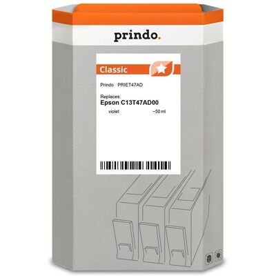 Prindo, Druckerpatrone, kompatibel mit Epson T47AD Violett Prindo, Druckerpatrone, kompatibel mit Epson T47AD Violett