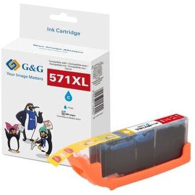 G&G, Druckerpatrone, HXL-Patrone kompatibel mit CLI-571XLC/ 0332C001 G&G, Druckerpatrone, HXL-Patrone kompatibel mit CLI-571XLC/ 0332C001