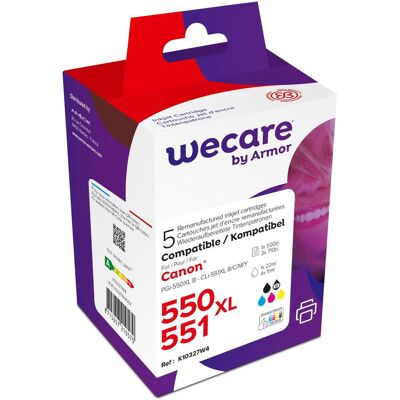 Wecare, Druckerpatrone, Multi rebuilt 550/551 BKCMY PGI550/51 zu Canon PIXMA MG5450 22(4x11ml (BK, C, M, Y) Wecare, Druckerpatrone, Multi rebuilt 550/551 BKCMY PGI550/51 zu Canon PIXMA MG5450 22(4x11ml (BK, C, M, Y)