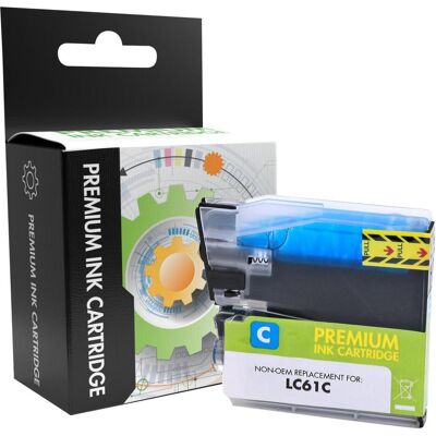 Control, Druckerpatrone, STATIC Ink cartridge compatible with Brother LC-61C dye compatible (C) Control, Druckerpatrone, STATIC Ink cartridge compatible with Brother LC-61C dye compatible (C)