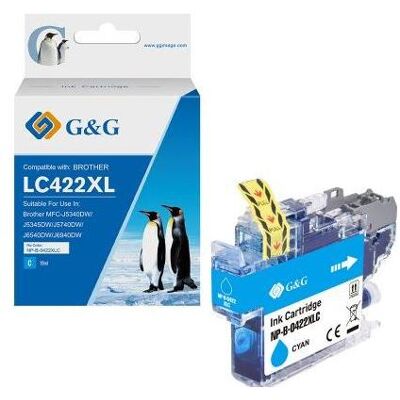 G&G, Druckerpatrone, Kompatible Tintenpatrone, Cyan, 1500 Seiten, Brother (C) G&G, Druckerpatrone, Kompatible Tintenpatrone, Cyan, 1500 Seiten, Brother (C)