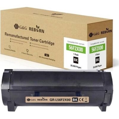 G&G Lexmark 56F2U00 Kompatibler Schwarzer Toner - 20000 Seiten G&G Lexmark 56F2U00 Kompatibler Schwarzer Toner - 20000 Seiten