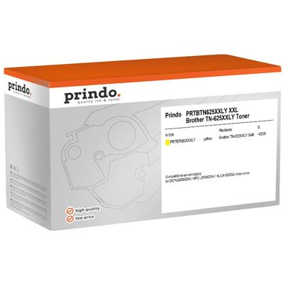 Prindo, Toner, kompatibel mit Brother TN-625XXLY (Y) Prindo, Toner, kompatibel mit Brother TN-625XXLY (Y)
