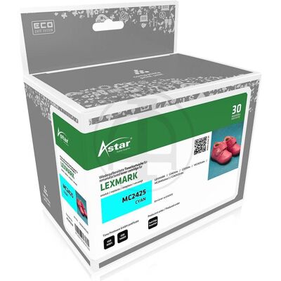 Astar, Toner, AS20334 LEXMARK C242XC0 Toner cyan return 3500Seiten Astar, Toner, AS20334 LEXMARK C242XC0 Toner cyan return 3500Seiten
