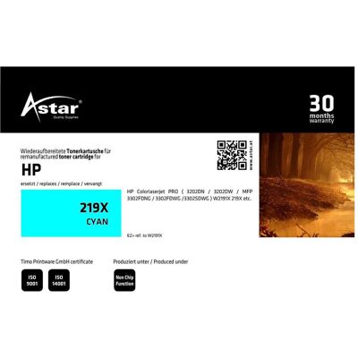 Astar, Toner, AS20509 HP 219X CLJ Cartridge cyan Astar, Toner, AS20509 HP 219X CLJ Cartridge cyan