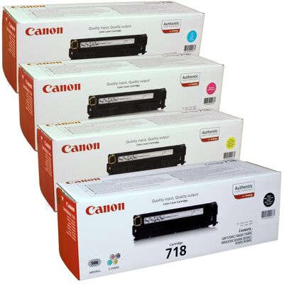 Canon Toner, 4 Toner 718 Multipack BK C M Y 4-farbig (BK, C, M, Y) Canon Toner, 4 Toner 718 Multipack BK C M Y 4-farbig (BK, C, M, Y)