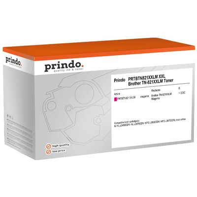 Prindo, Toner, kompatibel mit Brother TN-821XXLM (M) Prindo, Toner, kompatibel mit Brother TN-821XXLM (M)