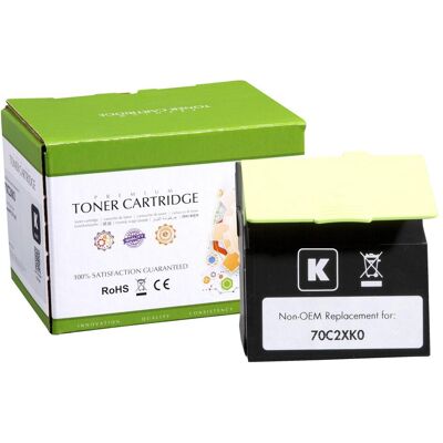 Control, Toner, STATIC Toner cartridge compatible with Lexmark 70C2XK0 compatible (BK) Control, Toner, STATIC Toner cartridge compatible with Lexmark 70C2XK0 compatible (BK)