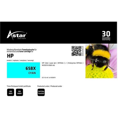 Astar, Toner, AS20390 HP 658X CLJ Cartridge cyan Astar, Toner, AS20390 HP 658X CLJ Cartridge cyan