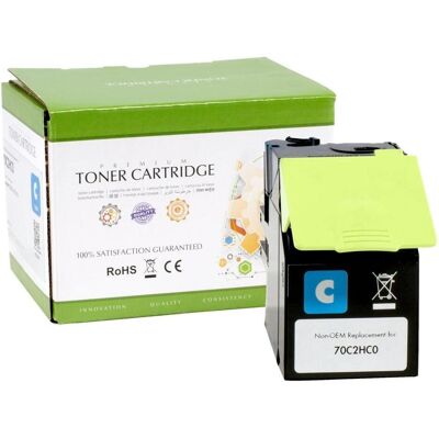 Control, Toner, STATIC Toner cartridge compatible with Lexmark 70C2HC0 compatible (C) Control, Toner, STATIC Toner cartridge compatible with Lexmark 70C2HC0 compatible (C)