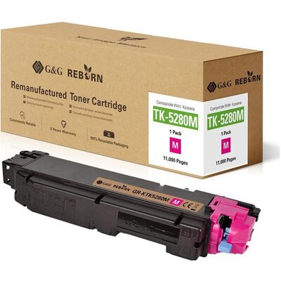 G&G Kyocera TK-5280 Magenta Reborn Toner - Hohe Seitenzahl G&G Kyocera TK-5280 Magenta Reborn Toner - Hohe Seitenzahl