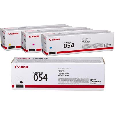 Canon Toner, Original 054 4er Multipack Toner - schwarz 1.500 Seiten, cyan, magenta, gelb je 1.200 Seiten (BK, C, M, Y) Canon Toner, Original 054 4er Multipack Toner - schwarz 1.500 Seiten, cyan, magenta, gelb je 1.200 Seiten (BK, C, M, Y)