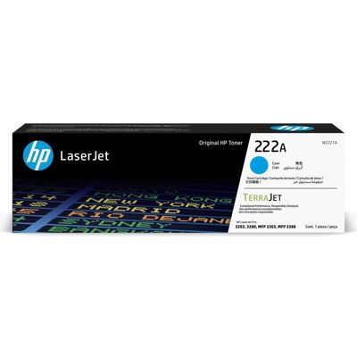 HP Toner, 222A Cyan Original LaserJet-Tonerkartusche, 1200 Seiten, Cyan, 1 Stück(e) (C) HP Toner, 222A Cyan Original LaserJet-Tonerkartusche, 1200 Seiten, Cyan, 1 Stück(e) (C)
