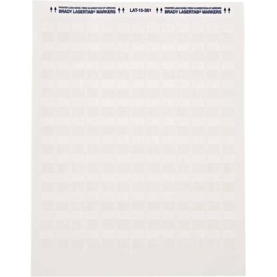 Brady, Etikettenrolle, LAT-18-361-1, selbstlaminierender Polyester, Weiss/Transparent, 25,4 x 13,7(33,78)mm, permanent, US Brady, Etikettenrolle, LAT-18-361-1, selbstlaminierender Polyester, Weiss/Transparent, 25,4 x 13,7(33,78)mm, permanent, US