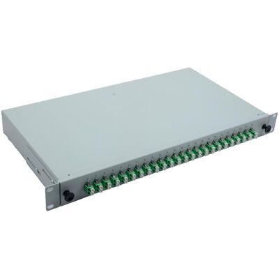 Helos LWL 19" Spleissbox 24 x LC/APC Duplex OS2, spleissfertig, grau, Server Zubehör, Grau Helos LWL 19" Spleissbox 24 x LC/APC Duplex OS2, spleissfertig, grau, Server Zubehör, Grau