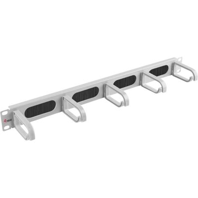 Equip 19" Kabelmanagement 5xPlastikringe Stahl 1U RAL7035, Serverschrank Zubehör, Weiss Equip 19" Kabelmanagement 5xPlastikringe Stahl 1U RAL7035, Serverschrank Zubehör, Weiss