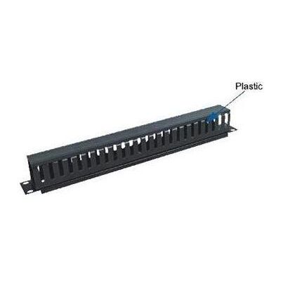 OEM 19" 1U single-sided plastic rail, pass-through, Serverschrank Zubehör, Schwarz OEM 19" 1U single-sided plastic rail, pass-through, Serverschrank Zubehör, Schwarz