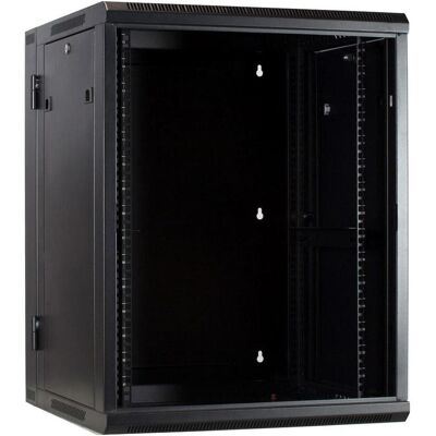 Dsit 22 HE Serverschrank, wendbares Wandgehäuse mit Glastür (BxTxH) 600 x 600 x 1100mm (22 HE, 19 Zoll Rack), Serverschrank, Schwarz Dsit 22 HE Serverschrank, wendbares Wandgehäuse mit Glastür (BxTxH) 600 x 600 x 1100mm (22 HE, 19 Zoll Rack), Serverschrank, Schwarz
