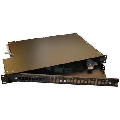 XtendLan 19" optický rozvaděč 24 portů otočný / Optický patch panel / 24x SC/LC simplex, Server Zubehör, Schwarz XtendLan 19" optický rozvaděč 24 portů otočný / Optický patch panel / 24x SC/LC simplex, Server Zubehör, Schwarz