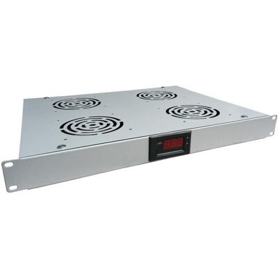 Alantec SA-F-1U-4-T-S Lüftungspanel mit Thermostat 19 1U 4 Lüfter grau, Serverschrank Zubehör, Grau Alantec SA-F-1U-4-T-S Lüftungspanel mit Thermostat 19 1U 4 Lüfter grau, Serverschrank Zubehör, Grau