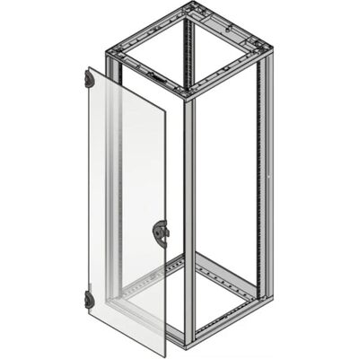 Schroff Rauchglastür - VOLLGLASTUER ESG 16HE 553B, Serverschrank Zubehör, Grau Schroff Rauchglastür - VOLLGLASTUER ESG 16HE 553B, Serverschrank Zubehör, Grau