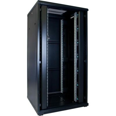 Dsit 32 HE 19” Serverschrank, mit Glastür (BxTxH) 800 x 800 x 1600mm (32 HE, 19 Zoll Rack), Serverschrank, Schwarz Dsit 32 HE 19” Serverschrank, mit Glastür (BxTxH) 800 x 800 x 1600mm (32 HE, 19 Zoll Rack), Serverschrank, Schwarz