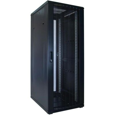 Dsit 32 HE 19” Serverschrank, mit perforierter Fronttür (BxTxH) 600 x 800 x 1600mm (32 HE, 19 Zoll Rack), Serverschrank, Schwarz Dsit 32 HE 19” Serverschrank, mit perforierter Fronttür (BxTxH) 600 x 800 x 1600mm (32 HE, 19 Zoll Rack), Serverschrank, Schwarz