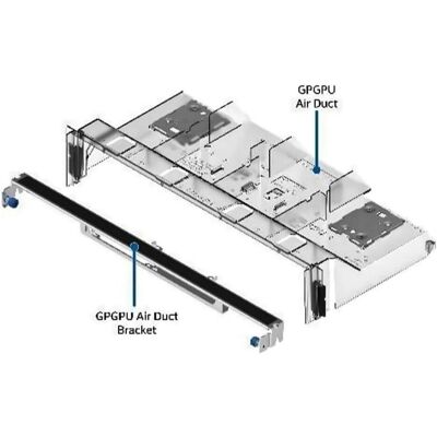 Intel GPGPU Airduct für 2U M50CYP Systeme, Server Zubehör, Schwarz Intel GPGPU Airduct für 2U M50CYP Systeme, Server Zubehör, Schwarz