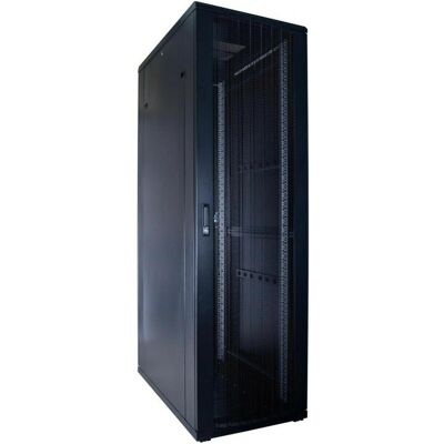 Dsit 42 HE 19” Serverschrank, mit perforierter Fronttür (BxTxH) 600 x 1000 x 2000mm (42 HE, 19 Zoll Rack), Serverschrank, Schwarz Dsit 42 HE 19” Serverschrank, mit perforierter Fronttür (BxTxH) 600 x 1000 x 2000mm (42 HE, 19 Zoll Rack), Serverschrank, Schwarz